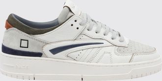 D.A.T.E. D. A.T. E. Torneo Leather and Suede Low-Top Sneakers with Perforated Toe