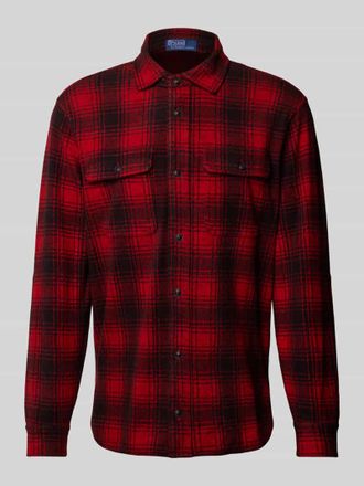 Polo Ralph Lauren Regular Fit Freizeithemd mit Haifischkragen in Rot, Größe XXL