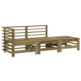 vidaXL Vidaxl - Juego De Muebles De Jard&iacute;n 3 Pzas Madera De Pino Impregnada