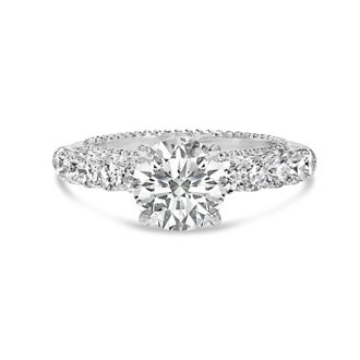 House of Brilliance 14K White Gold 3 1/5 Cttw Lab Grown Diamond Vintage Style Engagement Ring