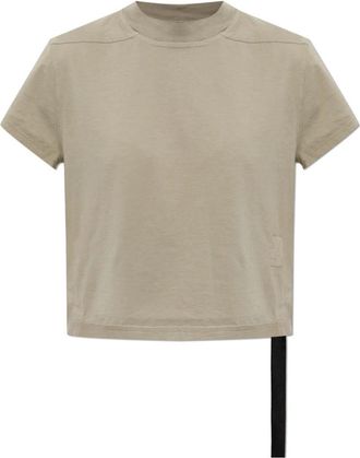 Rick Owens T-shirt met decoratieve band - Dames - T-shirts - Beige - S - Katoen - Tops