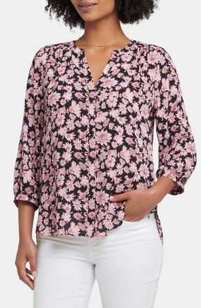 NYDJ Pintuck Top in Lilla Garden at Nordstrom, Size X-Small