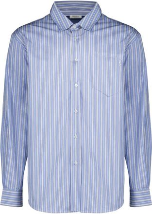 Saint Laurent Cassandre Shirt - Heren - Zakelijke Overhemden - Blauw - M - Katoen - Overhemden