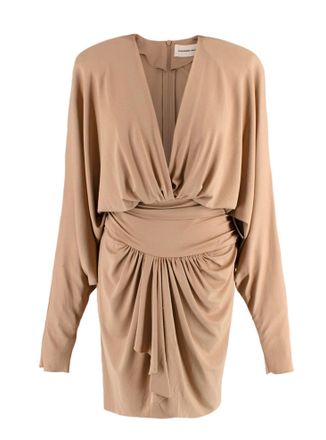 Alexandre Vauthier Batwing Sleeve Draped Mini Dress Size XS