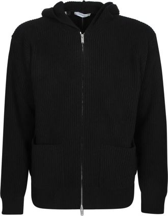 Lardini Zip-up Vest - Heren - Vesten met rits - Zwart - XL - Wol - Hoodies & sweatvesten