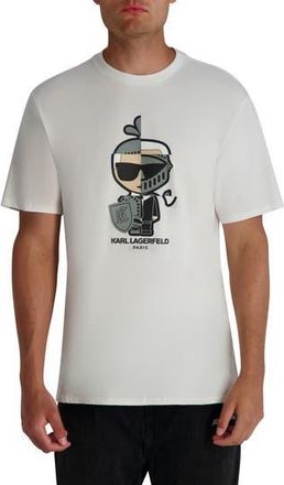 Karl Lagerfeld Split Personality Karl Graphic T-Shirt in White at Nordstrom Rack, Size Xx-Large