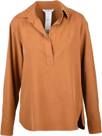 Max Mara Overhemden, Dames, Bruin, XS, Blusa