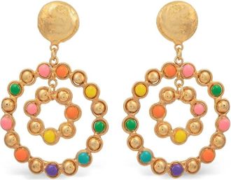 Sylvia Toledano Happy Flower enamel earrings - Gold