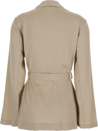 P.A.R.O.S.H. Womens Double-Breasted Jacket Beige Polyester Blazers