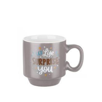 KASANOVA Tazzina caff&egrave; 90 ml in porcellana grigio opaco