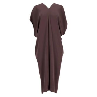 Maison Margiela Brown Long Dress with V-Neck