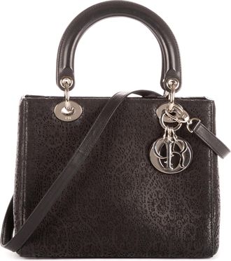 Dior Pre-owned Womens Ltd Ed. Lady Laced Handbag - Black - One Size