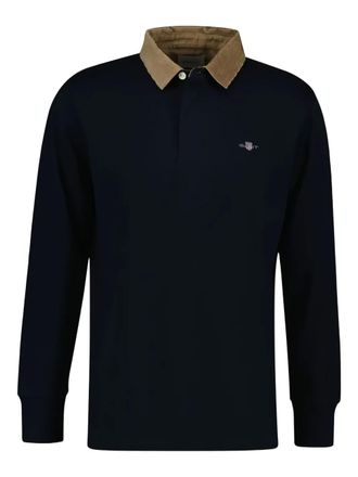 GANT Heavy Rugger cord collar polo shirt - Blue