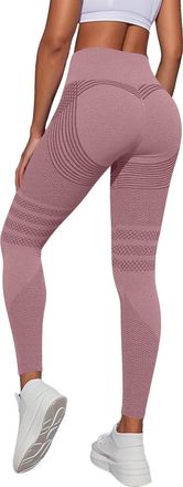 Generic Women Anti Cellulite Leggings 3D Push-Up Opaque High Waist Slimming Scrunch Gym Yoga Running Legging Seamless Tummy Control Stretchy Yoga Pants