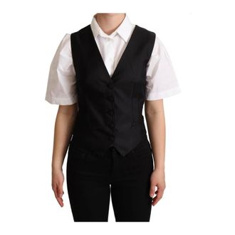 Dolce & Gabbana Dames, Jassen, Zwart, Maat: 2XS Zijde