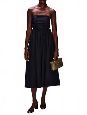 Xirena Clea Strapless Midi Sundress In Black