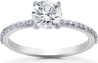 Pompeii3 3/4 ct Lab Created Diamond Sophia Engagement Ring 14k White Gold
