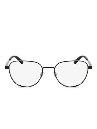 Calvin Klein geometric-frame glasses - Black