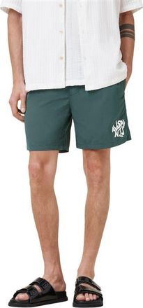 AllSaints Orlando Swim Trunks in Cove Blue at Nordstrom, Size Xx-Large