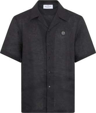 Philipp Plein Overhemden, Heren, Zwart, 3Xl, Katoen, Bowling Shirt Basic
