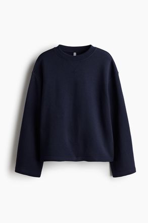 H&M Oversized Sweatshirt - Marineblau