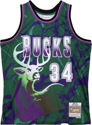 Mitchell & Ness Maglia Team Marble Swingman NBA Milwaukee Bucks 1996 Ray Allen - Verde