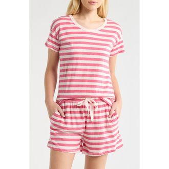 Papinelle Sleepwear Jada Organic Cotton Short Pajamas in Desert Rose/Rosewater at Nordstrom, Size Xx-Large