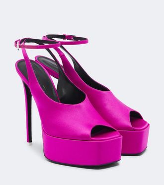 The Attico Ornella satin platform sandals
