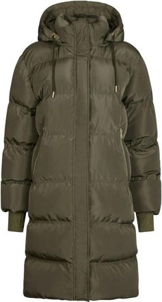 Neo Noir Lucette Puffer Jacket - Dames - Parka Jassen - Groen - XL - Leer - Jassen