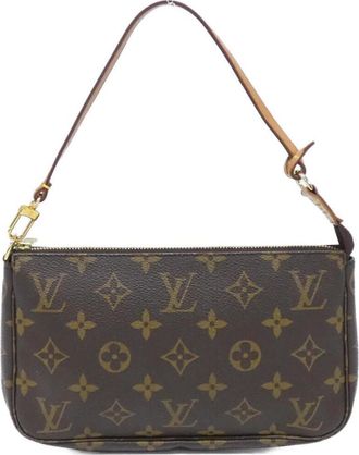 Louis Vuitton Brown Coated Canvas Pouch (Pre-Owned)