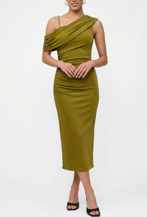 Rachel Roy Julez Asymmetrical Drape Midi Dress