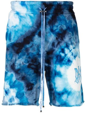 Amiri Shorts met tie-dye print - Blauw