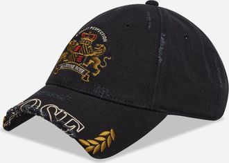 Martine Rose Cut Peak Cap Washed Black