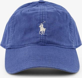 Ralph Lauren Cappello in lino con logo ricamato frontale - POLO RALPH LAUREN - gender_Man