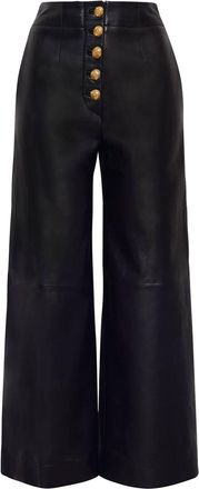 Adam Lippes leather trousers - Black