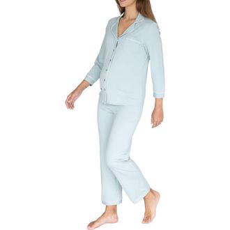 Angel Maternity Button Front Maternity Pajamas in Sage at Nordstrom, Size Small