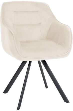 Clp Clp - Silla De Comedor Russel Crema Terciopelo