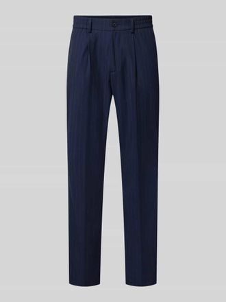 s.Oliver Black Label Wide Leg Anzughose mit Viskose-Anteil in Marine, Gr&ouml;&szlig;e 102