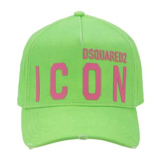 Dsquared2 Icon Baseballpet met gesp - unisex - Petten - Groen - ONE Size - Katoen - Accessoires