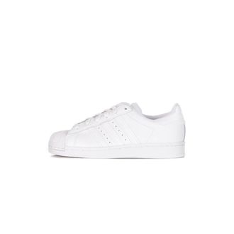 adidas Sneakers, female, White, 2 2/3 UK, White Low-Top Sneaker with 3 Stripes
