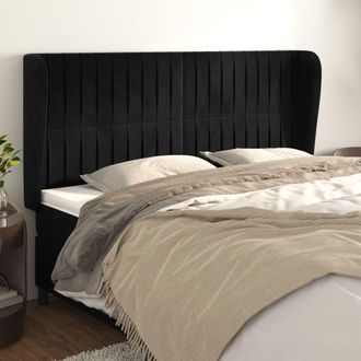 vidaXL Cabecero Con Orejas De Terciopelo Gris Claro 183x23x118/128 Cm Vidaxl