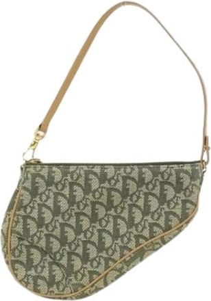 Dior Pre-owned Canvas dior-bags - Dames - Vintage Schoudertas - Groen - ONE Size - Vintage
