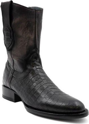 Ferrini Mens Winston Zippered Western Boot in Black at Nordstrom, Size 10.5