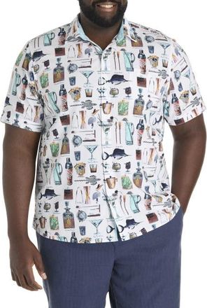 Tommy Bahama Big & Tall Nova Wave Well Stocked Sport Shirt in White at Nordstrom, Size 3X Big