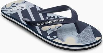 Quiksilver Mens Quiksilver Mens Molokai Art Flip Flops - Black/Grey - Size: 12