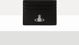 Vivienne Westwood Flat Card Holder Pu Smooth Black One Size Women