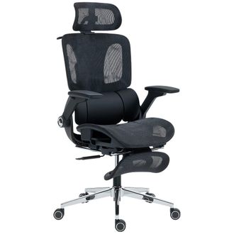 HOMCOM Silla de oficina 67x74x132 cm negro