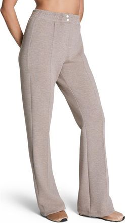 Spanx Brushed AirEssentials Flare Leg Pants in Birch Heather at Nordstrom, Size X-Large