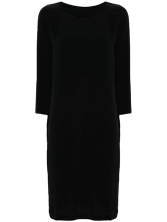 Pr&iuml;vate 0204 ruched-detail midi dress - women - Silk - 3 - Black