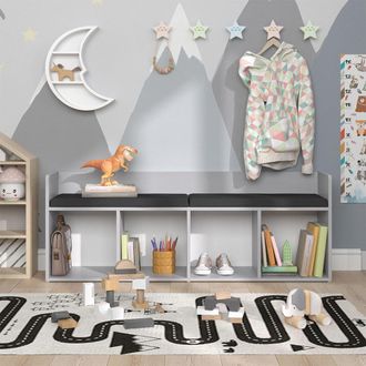 Vicco Estante Infantil Luigi, Blanco, 107.2 X 88.6 Cm 4 Compartimentos